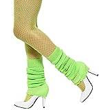 Smiffys Neon Green Legwarmers neon green leg warmers legwarmers fancy dress 80s ladies accessory 1980s