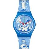 Swatch Wrist Watches Swatch Simpsons Tidings Of Joy Blue Christmas SO28Z126
