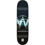 Plan B Way Waysworld Skateboard Deck Black Black/Blue 8.25"