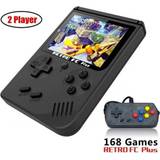 Cheap Game Consoles Retro Handheld Game Console 3 Inch Support Tv 2 Player 168 Classic