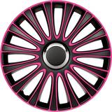 15" Car Rims 4er satz radzierblenden lemans 15-zoll schwarz/pink - Rosa