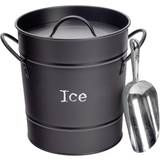 Black Ice Buckets Harbour Housewares Vintage Metal Scoop Ice Bucket