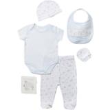 Long Sleeves Jumpsuits Toy Print Cotton 6-Piece Baby Gift Set Blue Newborn