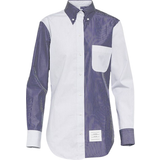 Thom Browne Striped Cotton Poplin Shirt - Blue