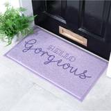 Purple Entrance Mats Artsy Doormats Hello X Purple