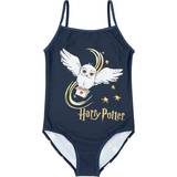 Polyester Bathing Suits Harry Potter Hogwarts One Piece Swimsuit - Navy/White/Gold
