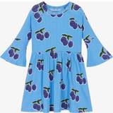 Mini Rodini Dresses Mini Rodini Girls Blue Plum Cotton Dress 18-36 month