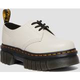 Grey Derby Dr. Martens Men's Audrick Nappa Lux Leather Platform Shoes in Grey/Cream