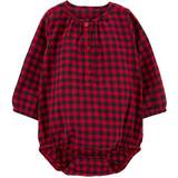 0-1M Bodysuits OshKosh Baby Buffalo Plaid Print Long Sleeve Bodysuit - Red/Black