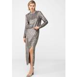 French Connection Women Skirts French Connection Women's ADALYNN SEQUIN SKIRT Silver