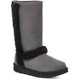 UGG Boots UGG Kids' Sunburst Tall Warm Sheepskin Boots in Grey/Black