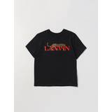 Leopard Children's Clothing Lanvin Leopard Print Logo T-shirt Black