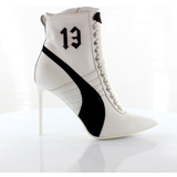Puma Heels & Pumps Puma x Fenty Black High Heeled Shoes Womens White Leather