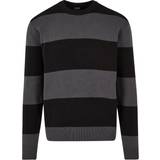 Urban Classics Heavy oversized striped sweatshirt Knit jumper black grey