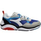 Diadora Sport Shoes Diadora Whizz Run Mens Grey/Blue Trainers Leather
