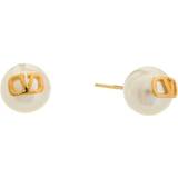 Valentino Earrings Valentino Garavani White & Gold VLogo Signature Pearl Earrings 0O3 Oro 18/Cream UNI