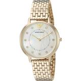 Armani Women Wrist Watches Armani Emporio Mother of Pearl Gold Plated Ladies AR11007