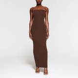 Long Dresses - Polyamide SKIMS Brown Fits Everybody Tube Maxi Dress Cocoa