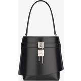 Leather Bucket Bags Givenchy Shark Lock Bucket Bag in Leather BLACK