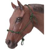 Green Horse Halters Tough Knotted Rope & Twisted Crown Training Halter Hunter Green