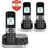 Alcatel F890 Voice TAM Cordless Phone Triple Handsets, Black,Silver/Grey
