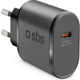 SBS Batteries & Chargers SBS Ladegerät USB-C PD 25W schwarz 25 W, Power Delivery USB Ladegerät, Schwarz