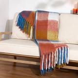 Checkered Blankets Furn Alba Mohair Check Blankets Multicolour