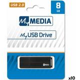 8 GB USB Flash Drives USB stick MyMedia Black 8 GB