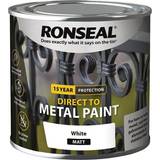 Ronseal Metal Paint - White Ronseal Diect to Metal Paint, Wood Paint White 0.25L