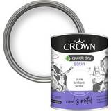 Crown Outdoor Use Paint Crown Quick Dry Satin Wood Paint, Metal Paint Yellow 0.75L