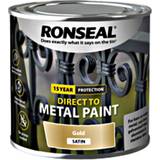 Ronseal Gold Paint Ronseal Direct To Satin Metal Paint Gold