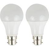 B22 Light Bulbs ValueLights 2 Pack B22 White Thermal Plastic GLS LED 7W Multi RGB 6500K 560lm Bulb One Size