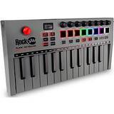 MIDI Keyboards on sale Rockjam 25 Key Usb And Bluetooth Midi Keyboard Controller With 8 Backlit Drum Pads Grey