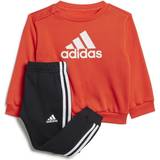 White Tracksuits Children's Clothing adidas Badge of Sport Jogger Set - Bright Red/White