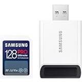 Samsung Memory Cards Samsung PRO Ultimate SD-Speicherkarte mit USB-Kartenleser – 128 GB White