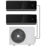 ElectrIQ Air Conditioners ElectrIQ iQool 2 x 12000 BTU Wall Mounted Air Conditioner with Heating Function Black
