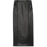 ESSE Classico Leather Midi Skirt in Black, AU10