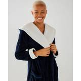 Blue Nightgowns Chelsea Peers NYC Navy Fluffy Dressing Gown 6,8,10,12,14,16,18,20,22,24,26,28