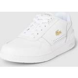 Lacoste Women Shoes Lacoste Women's T-Clip Leather Trainers White & Gold