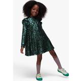 Green Dresses Whistles Kids' Alma Sequin Dress, Dark Green