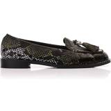 Green Low Shoes Moda In Pelle Emma Rose Leather Loafers
