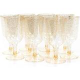 Gold Wine Glasses MATANA 50 Gold Glitter Goblet Wine Glass 17.7cl 10pcs