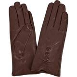 Brown - Women Gloves Eastern Counties Leather Button Detail Gloves Brown