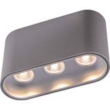 Lighting ETC-Shop LED Deckenleuchte, Aluminium Druckguss, grau, silberfarben