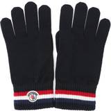 Moncler Gloves & Mittens Moncler Men's Tricolour Logo Gloves Navy Navy