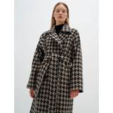 InWear Outerwear InWear Ianna Relaxed Fit Houndstooth Trench Coat, Beige/Black