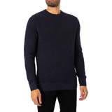 Superdry Clothing Superdry Textured Crew Knit Eclipse Navy Heather