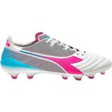 Diadora Football Shoes Diadora Brasil Elite Veloce GR ITA LPX FG Firm Ground Soccer Cleats White/Pink Fluo/Blue Fluo-9.5