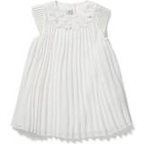 White Dresses Children's Clothing Mamas & Papas Flower Applique Pleat Dress Off White 12-18 Months