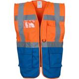 EN 471 Work Jackets Yoko XL, Hi Vis Orange/Royal Hi-Vis Premium Executive/Manager Waistcoat Jacket